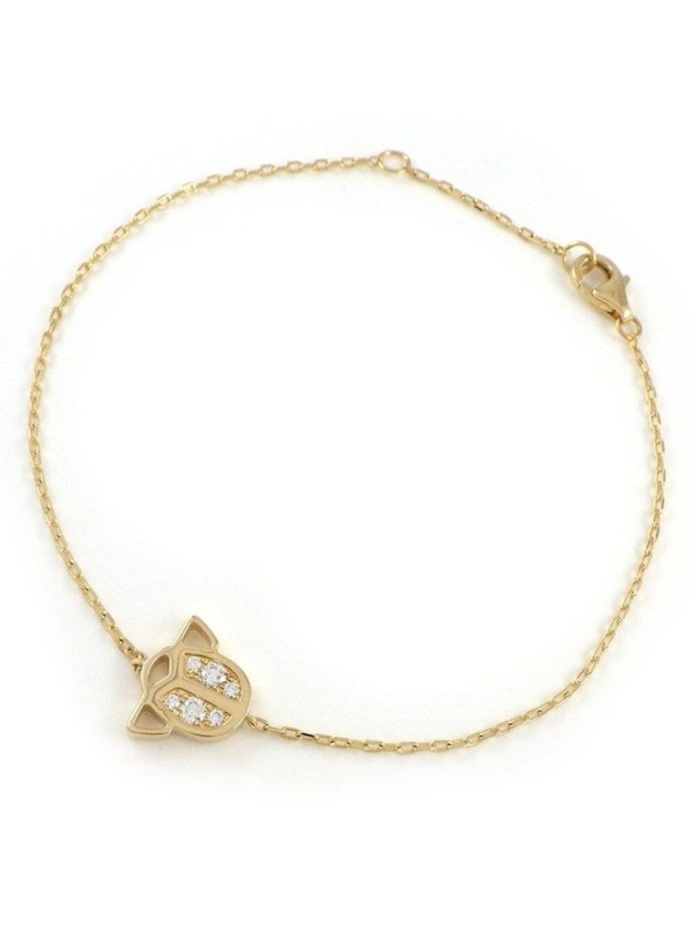 Cartier Bracelet Scarab Motif 6 Points Diamond 18k Yellow Gold